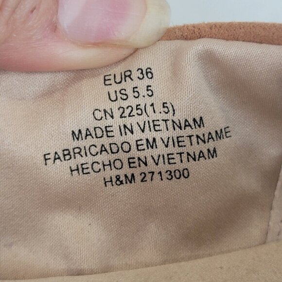H&M flat ballet shoes tan color Size 5.5 - Picture 6 of 8